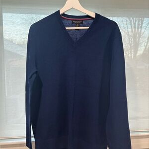 Banana Republic Deep Blue Wool V-Neck Sweater